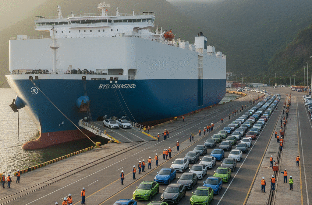 Hito Histórico: La Flota Eléctrica de BYD Desembarca en Buenaventura